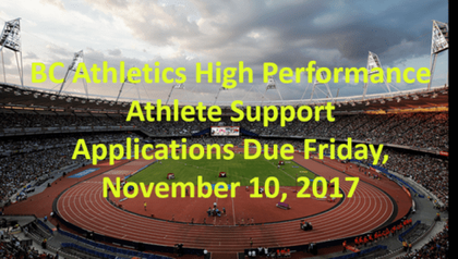 Last Day To Apply! BC Athletics Athlete Assistance Program